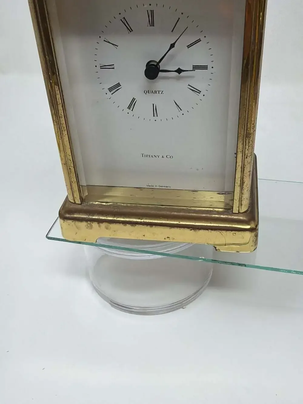 Vintage Tiffany & Co. Brass Carriage Clock Made in Germany